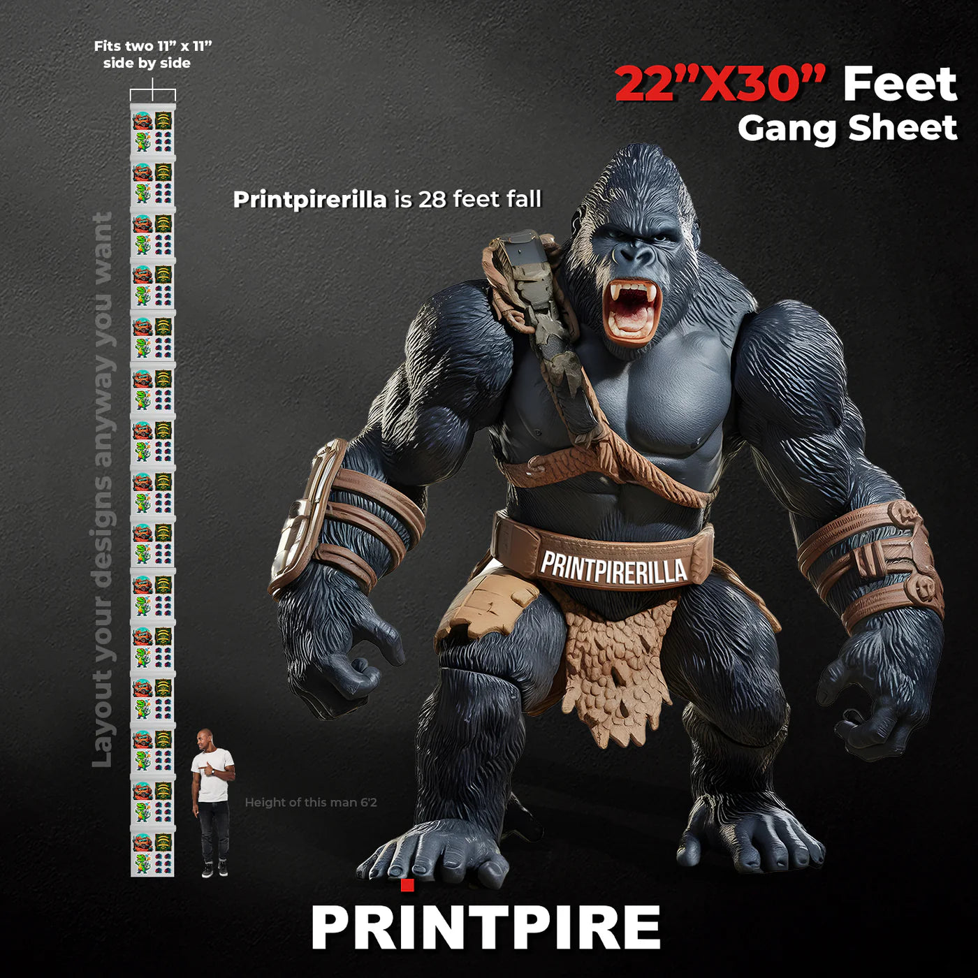 22IN BUILD YOUR OWN CUSTOM HEAT TRANSFER DTF GANGED SHEETS