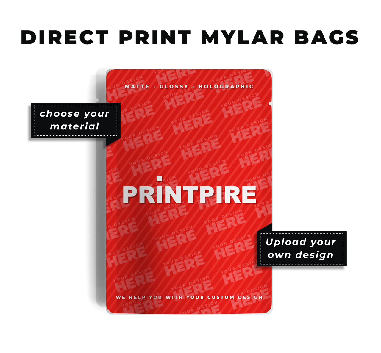 Custom Mylar Bags Direct Print