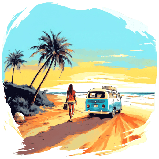 Beach vibes DTF transfer