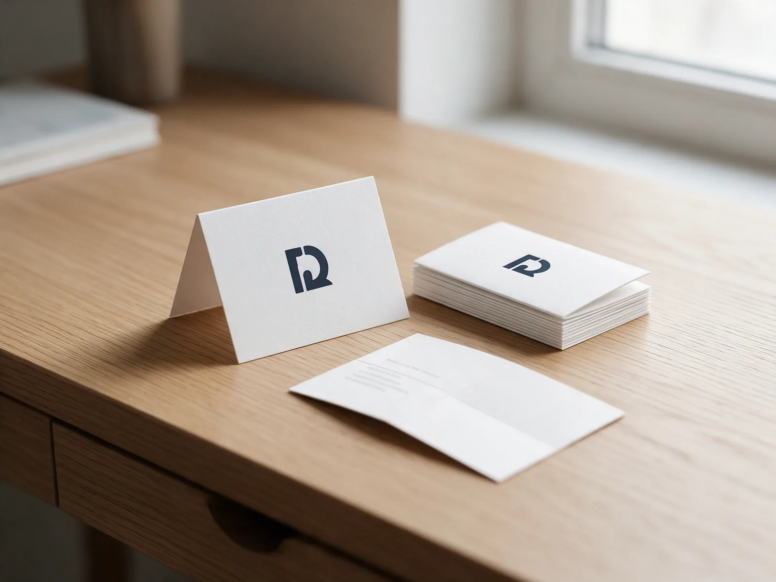 Folded business cards