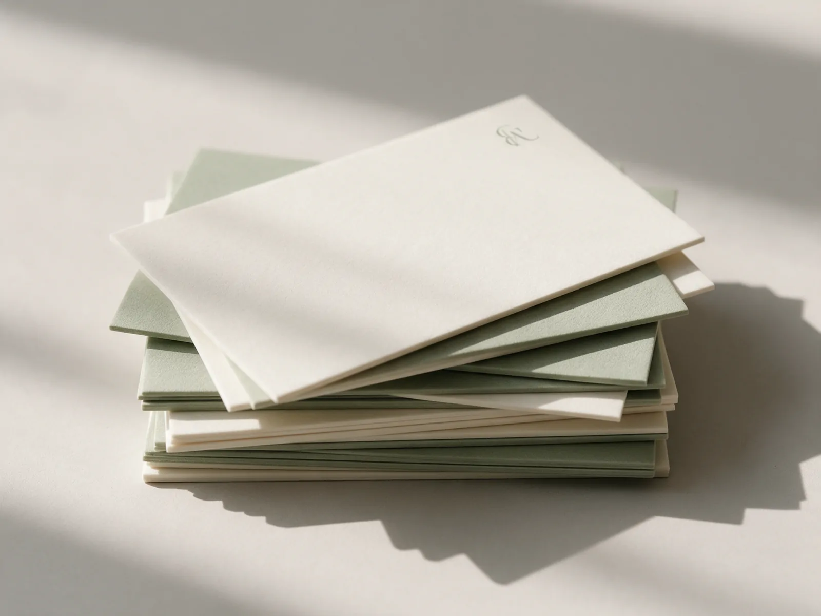 Uncoated business cards