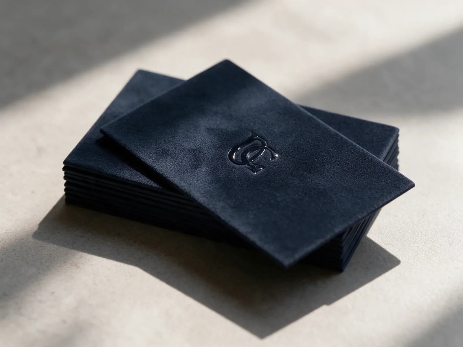 Suede Soft Touch business cards