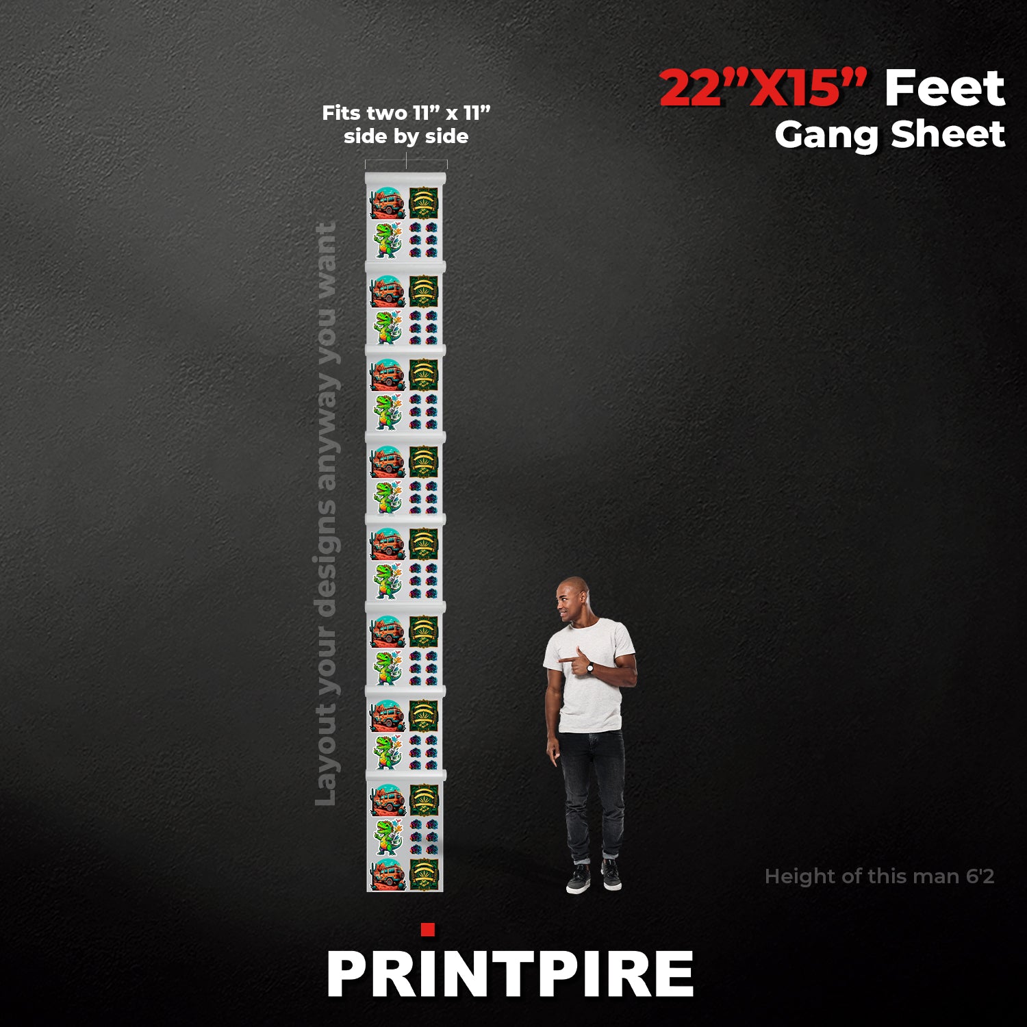 22IN UPLOAD YOUR PREBUILT PRINT READY HEAT TRANSFER DTF FILE