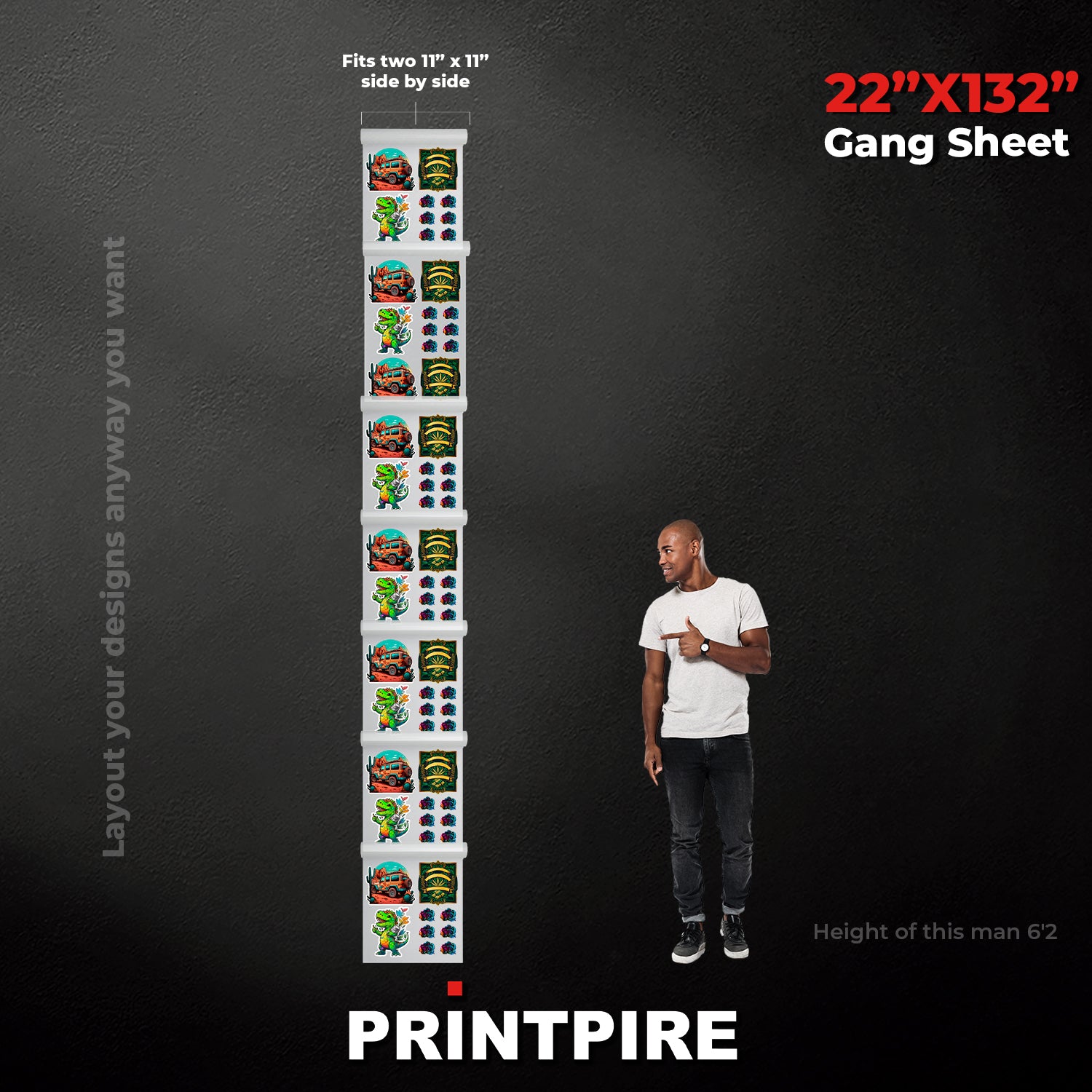 22IN UPLOAD YOUR PREBUILT PRINT READY HEAT TRANSFER DTF FILE