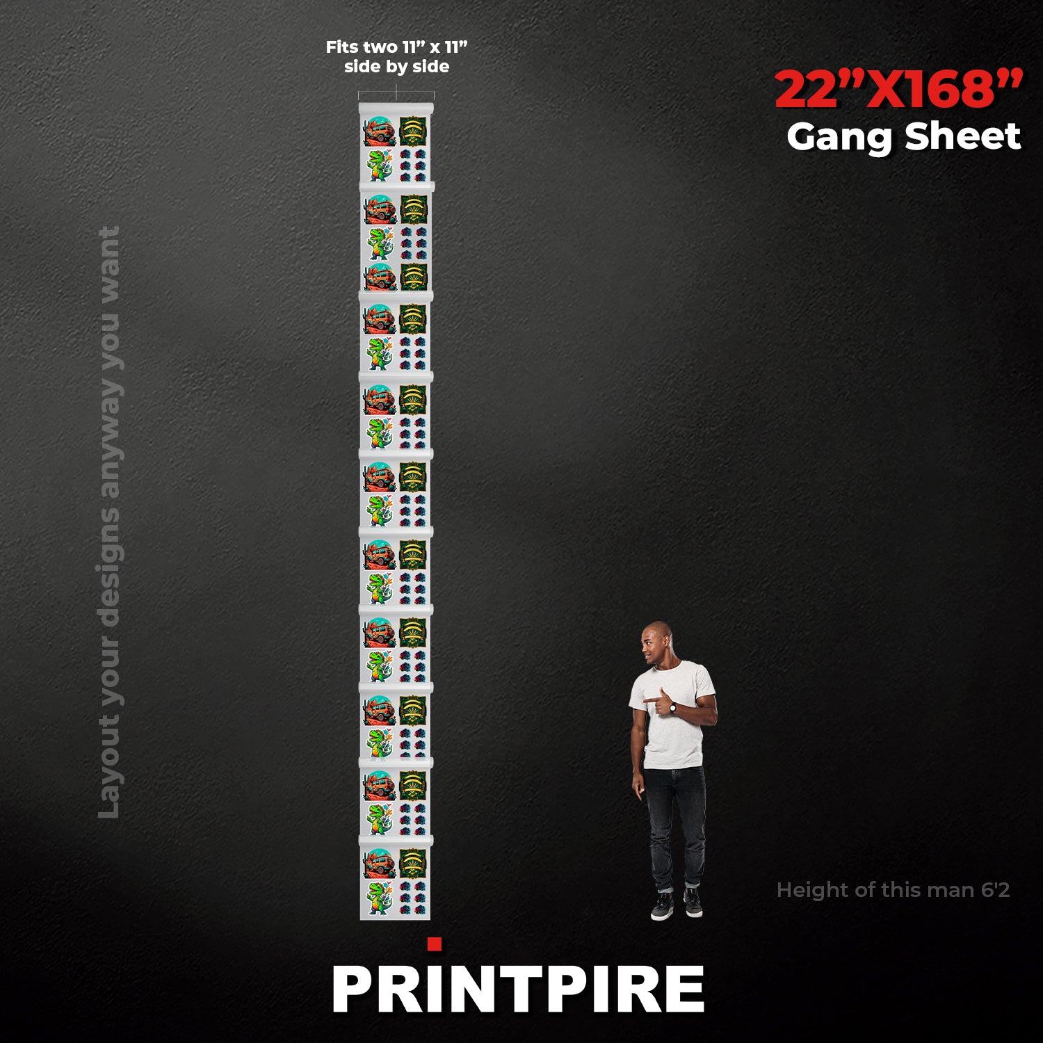 22IN UPLOAD YOUR PREBUILT PRINT READY HEAT TRANSFER DTF FILE
