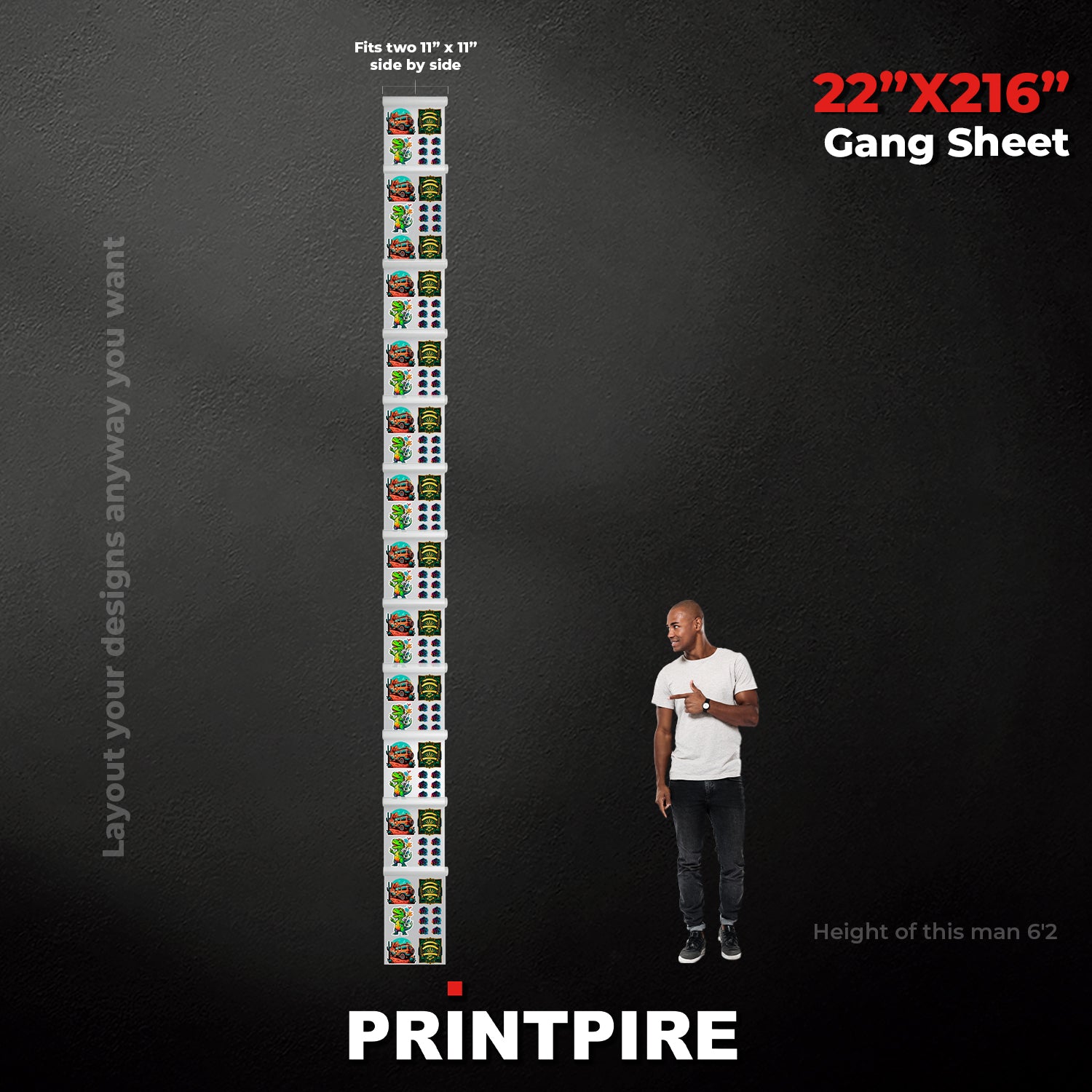 22IN UPLOAD YOUR PREBUILT PRINT READY HEAT TRANSFER DTF FILE
