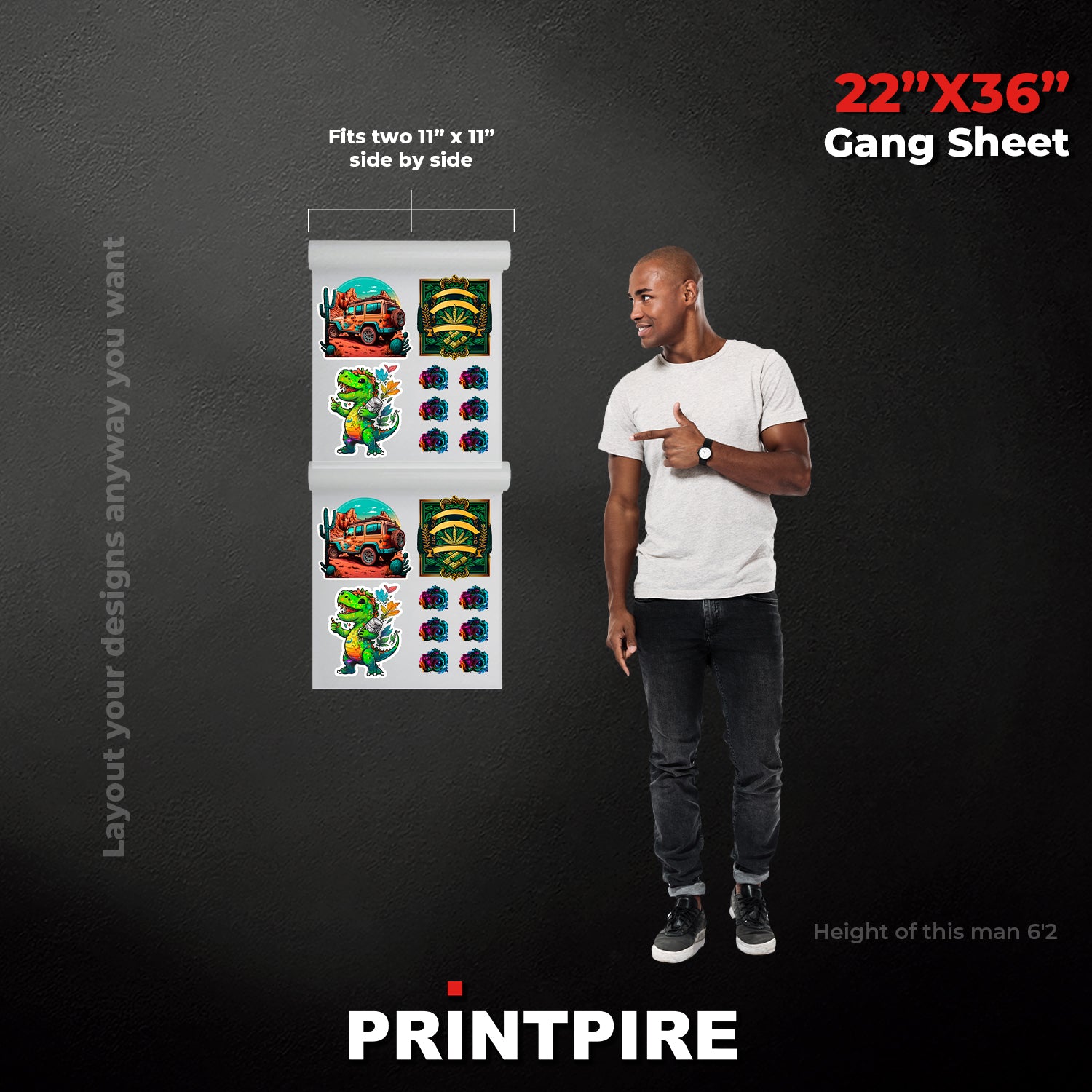 22IN UPLOAD YOUR PREBUILT PRINT READY HEAT TRANSFER DTF FILE
