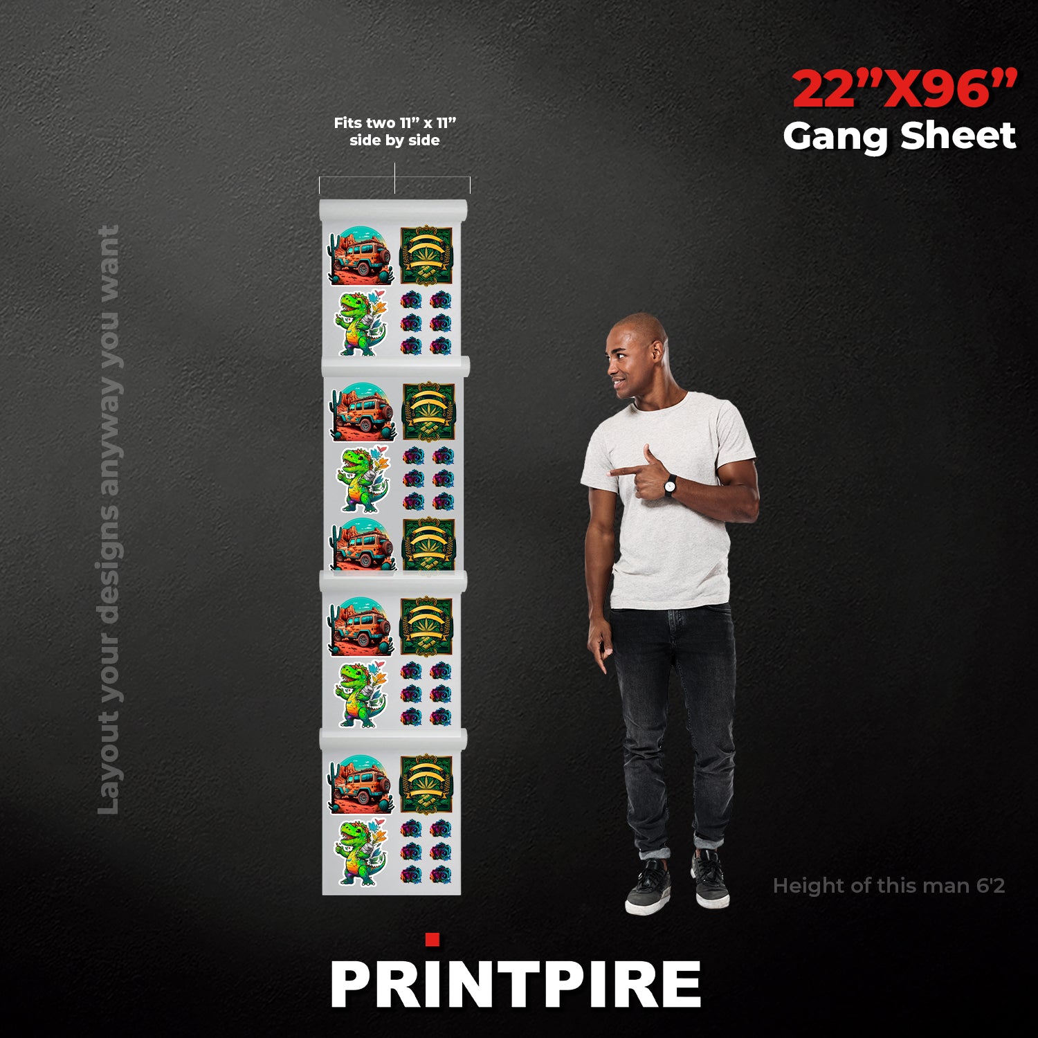 22IN UPLOAD YOUR PREBUILT PRINT READY HEAT TRANSFER DTF FILE