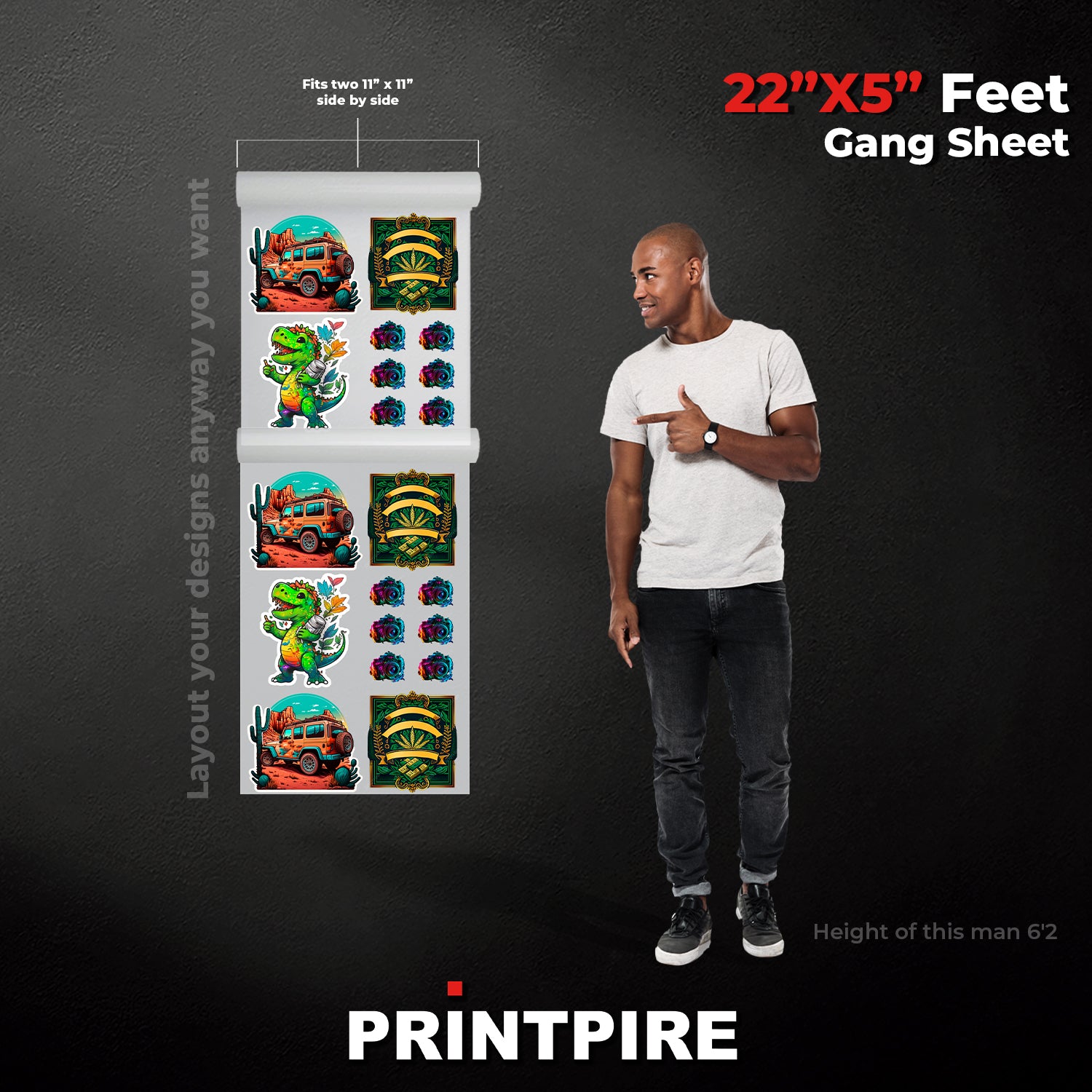 22IN UPLOAD YOUR PREBUILT PRINT READY HEAT TRANSFER DTF FILE