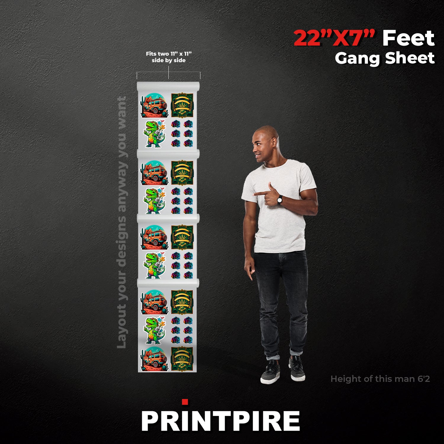 22IN UPLOAD YOUR PREBUILT PRINT READY HEAT TRANSFER DTF FILE
