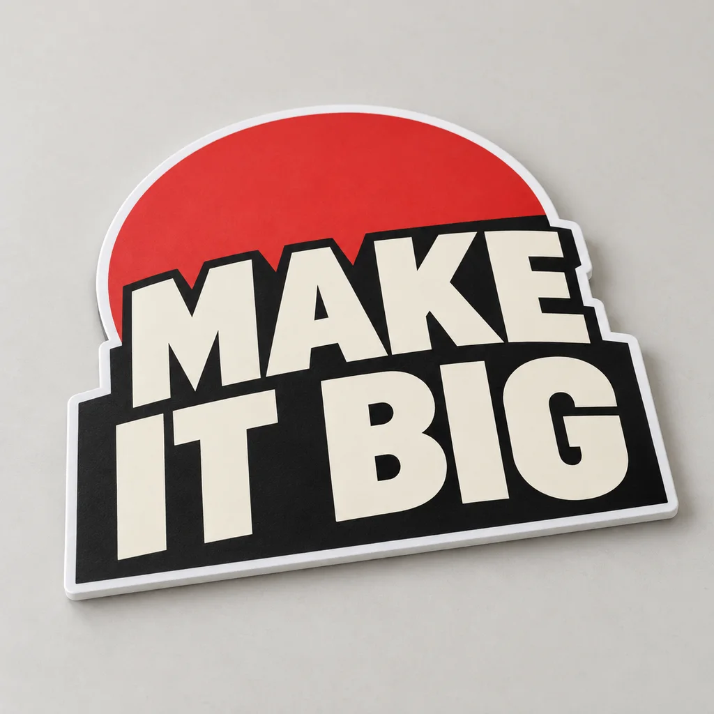 Illustrative studio example of custom shape cutouts